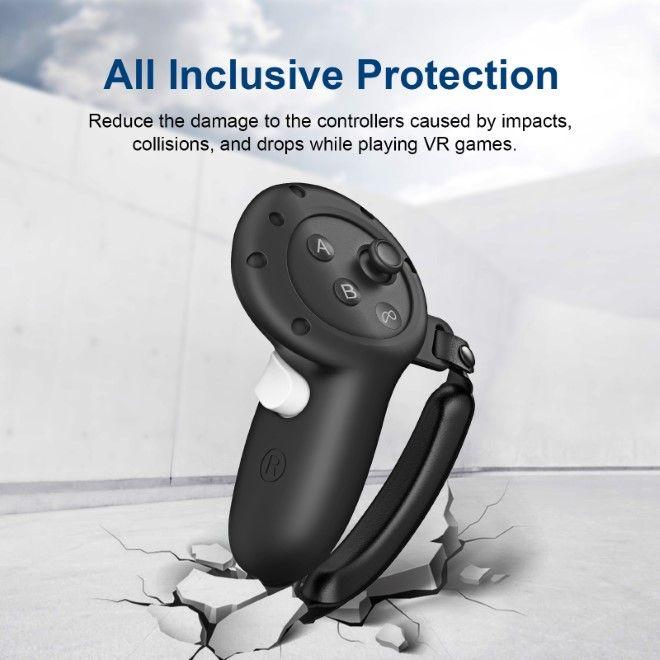 Image du produit MU Classic Meta Quest 3 / 3S Controller Silicone Grip Housse de protection avec support poignet
