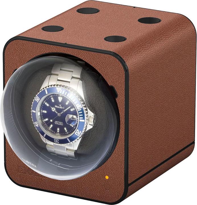 Beco Uhrenbeweger Boxy Fancy Brick Braun Leder ohne Netzteil