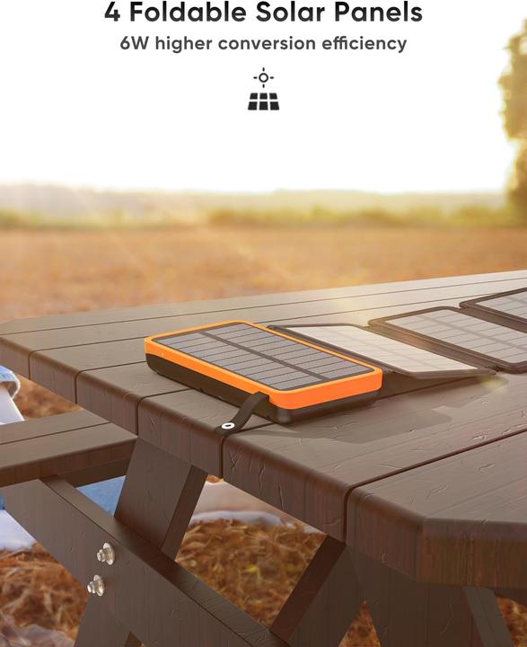 Image du produit A Addtop Banque de puissance solaire (25000 mAh, 5 W, 92.50 Wh)