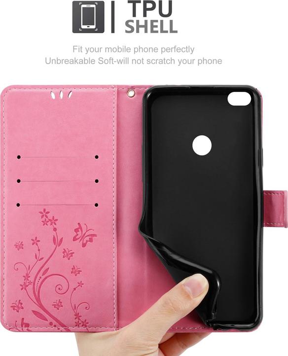 Actual product image Cadorabo Flower Book Cover (Huawei P8 Lite (2017))
