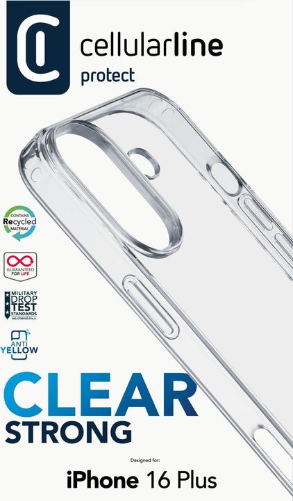 Produktbild Cellularline Clear Strong Case (Apple iPhone 16 Plus)