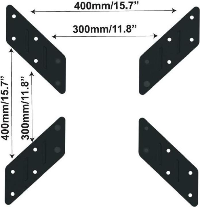 Immagine prodotto Techly Componente di montaggio (adattatore VESA) - acciaio laminato a freddo (Muro)