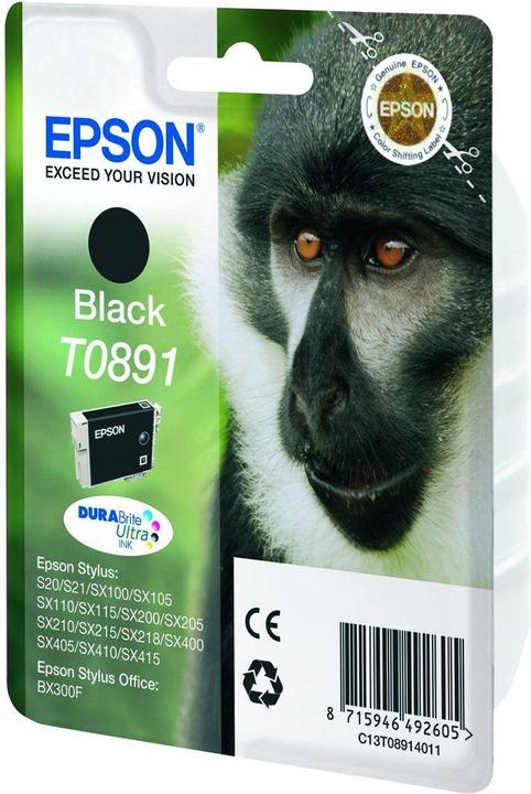 Produktbild Epson Ink/T0891 Monkey BK SEC (BK)