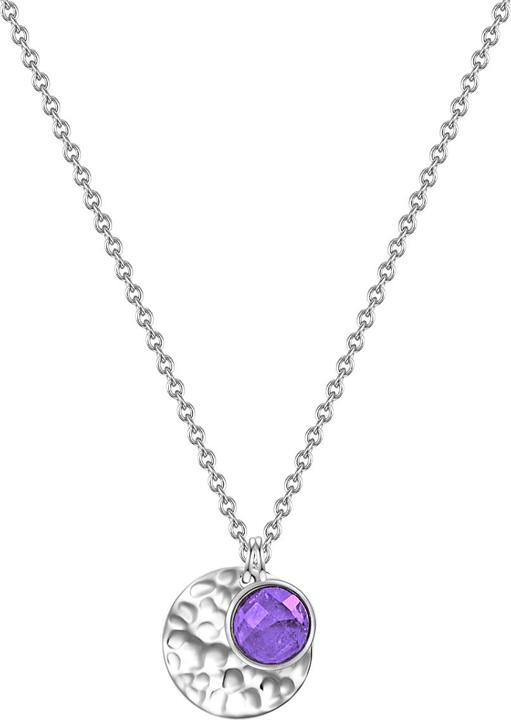 Glanzstücke München Damen Kreis Sterling Silber Amethyst silber 40,0 cm Basiskette + 5,5 cm Verlängerung - 31412 (Sterling Silber, 40 - 45 cm)