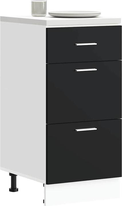 VidaXL Unterschrank Schwarz 40x46x81,5 cm Holzwerkstoff Küchenschrank (40 x 46 x 81.5 cm)