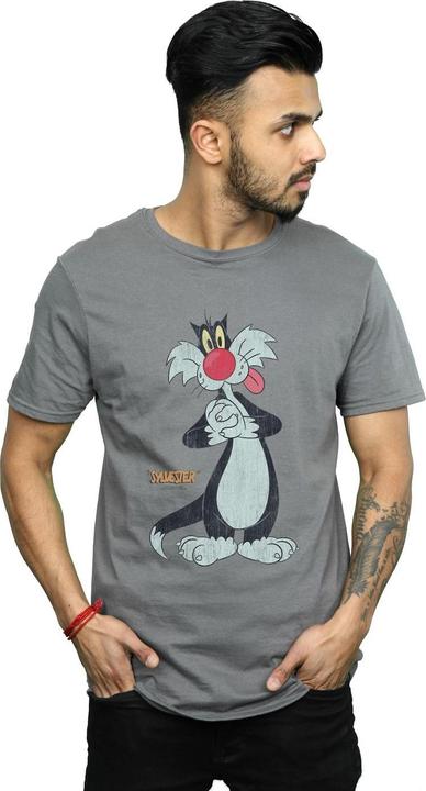Actual product image Looney Tunes Mens Sylvester Distressed T-Shirt (XXL)