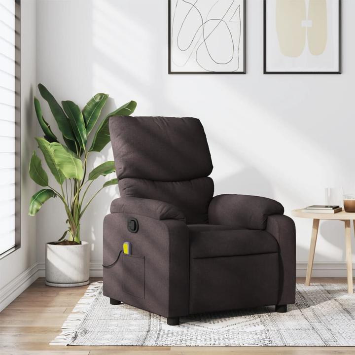 Produktbild VidaXL Massagesessel Dunkelbraun Stoff,Farbe: Dunkelbraun,Material