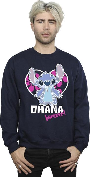 Immagine prodotto Disney Lilo And Stitch Ohana Forever Heart Felpa Uomo (L)
