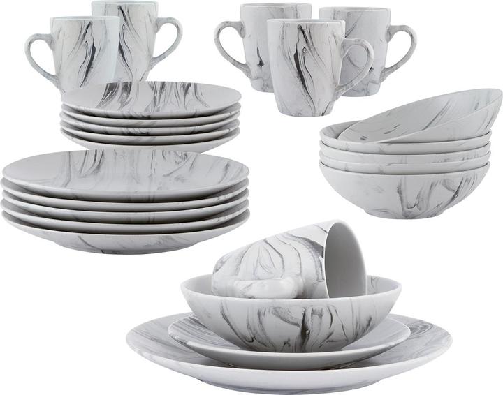 Image du produit Arte viva Set de vaisselle 24 pcs. marbre (24 pièce(s))