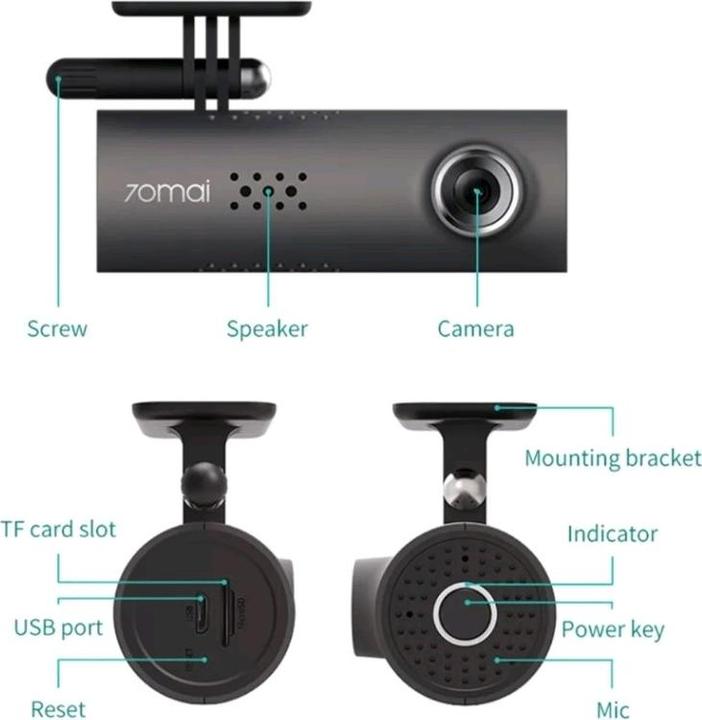 Image du produit 70mai Smart Dash Cam 1S (WiFi, Full HD)