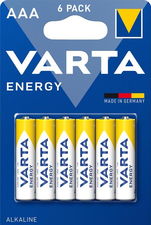 Varta Batterie Energy AAA Alkali 1.5 V 6 Stück (6 Stk., AAA, 1200 mAh)
