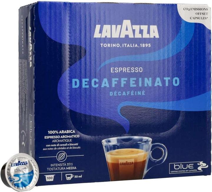 Lavazza Capsule di caffè Espresso Blu Decaffeinato 100 Capsule (1 x Porta.)