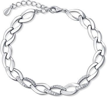 Actual product image JVD Solid silver bracelet with zircons SVLB0205SH2BI17
