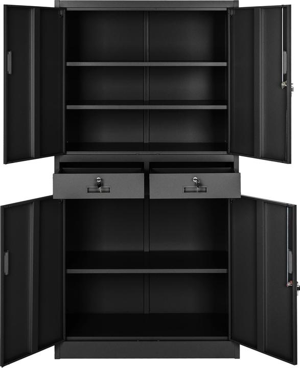 Produktbild tectake Aktenschrank (80 x 40 x 180 cm)