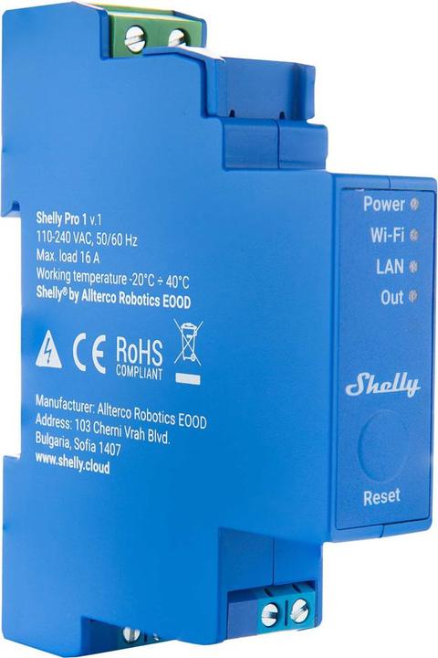Actual product image Shelly Pro 1 (Switch actuator)