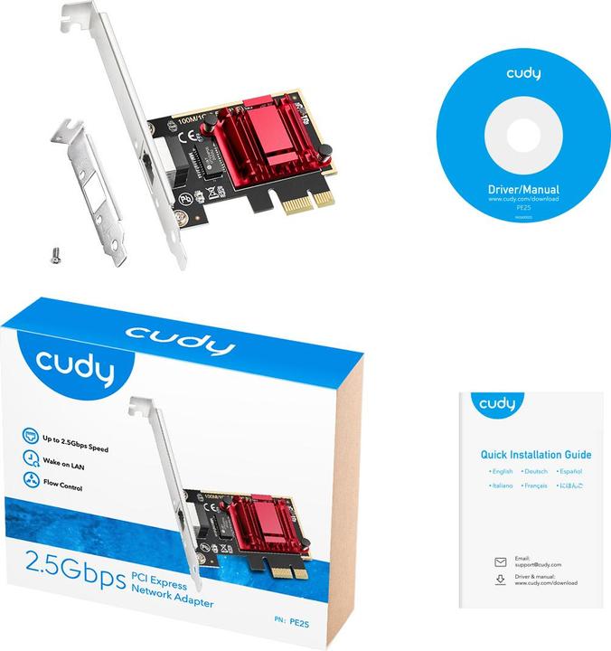 Produktbild Cudy PE25 network card Internal Ethernet (Mini PCI Express)