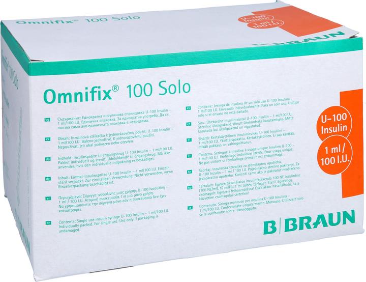 Actual product image B.Braun 100 Insulin 1 ml solo L (Insulin injections)