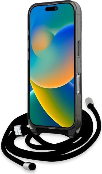 Actual product image Karl Lagerfeld KLHMP16SHCKCKLCK iPhone 16 6.1" czarny/black hardcase IML Crossbody Monogram Karl (Apple iPhone 16)