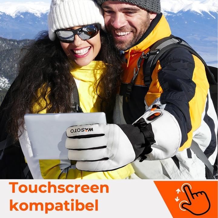 Produktbild Kiwikā Heizhandschuhe weiss-schwarz (XXL)