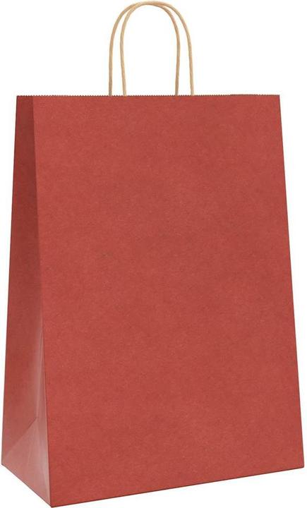 Immagine prodotto VidaXL Sacchetti di carta kraft 50 pezzi con maniglia rossa 32x17x44 cm (Borsa da regalo, 50 x)
