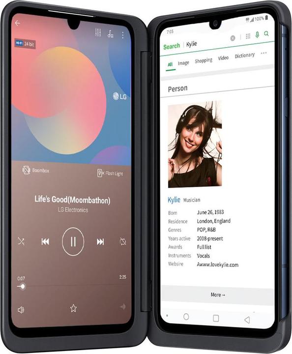 Produktbild LG G8X Dual Screen (128 GB, Black, 6.40", Hybrid Dual SIM, 12 Mpx, 4G)