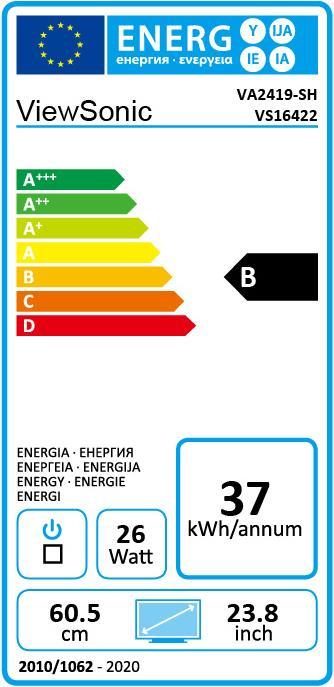 Energie-Label Viewsonic VA2419-sh (1920 x 1080 Pixel, 24")