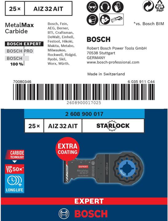 Actual product image Bosch Professional Zubehör Expert AIZ 32 AIT