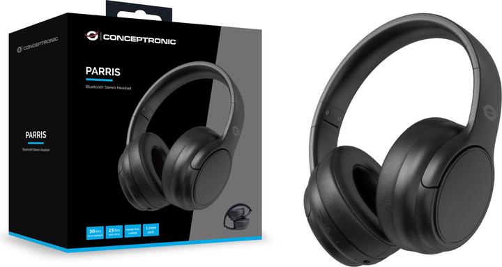 Actual product image Conceptronic Headset Wireless Bluetooth 5.4 Dual-Device sw (25 h, Cable, Wireless)