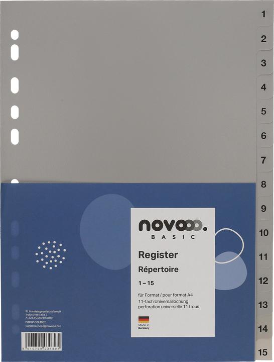 Actual product image Novooo Index PP grey A4