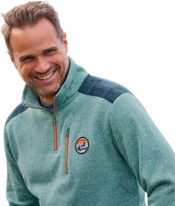 Immagine prodotto Atlas For Men Maglia in pile spazzolato con zip a contrasto (XXL)