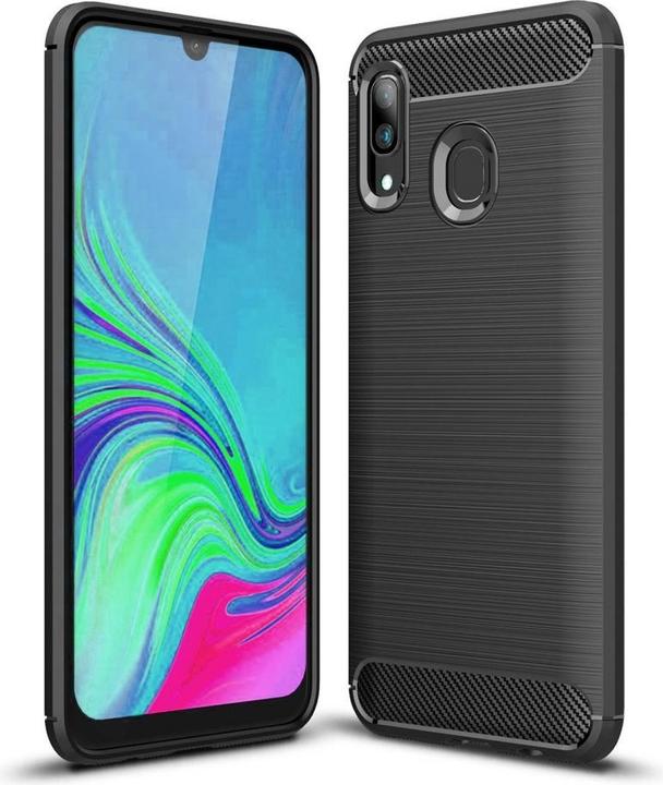 Produktbild Screenguard Samsung Galaxy A40 Hülle Carbon Brushed Soft TPU (Samsung Galaxy A40)