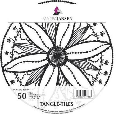 Image du produit Marpa Jansen ZENTANGLE TILES 11.7cm BLANC / à50 (240 g/m², 50 x)