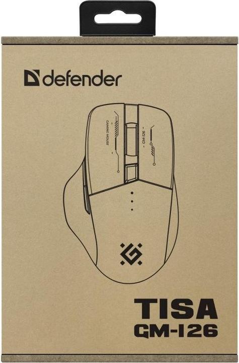 Actual product image Defender MYSZ GM-126 TISA RF+BT OPTIC 1600dpi 6P BIAŁA (Wireless)