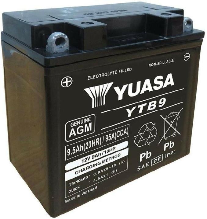 Produktbild Yuasa AGM Motorradbatterie 12V 9.5Ah 95A (12 V, 9.50 Ah, 95 A)