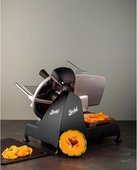 Actual product image Berkel Red Line 250 matt black slicer with 250 mm steel blade