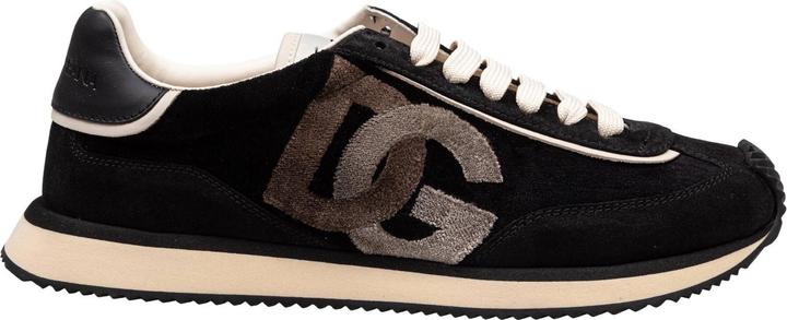 Immagine prodotto Dolce & Gabbana velvet and suede cushion sneakers color black and ivory (42)