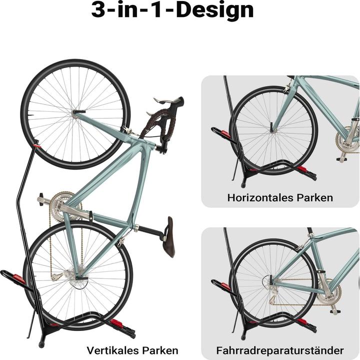 Image du produit Wiltec Supports à vélos verticaux 51x11x120cm Supports à vélos universels autoportants