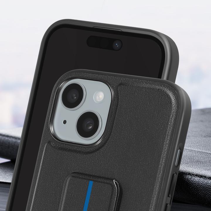 Actual product image BMW Case BMHCP15S22GSLK iPhone 15 6.1" czarny/black hardcase Grip Hot Stamp (Apple iPhone 15)