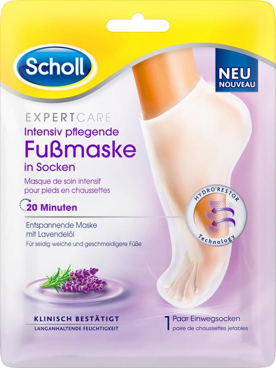 Scholl Maschera per i piedi Olio di lavanda 1 paio (Maschera del piede)