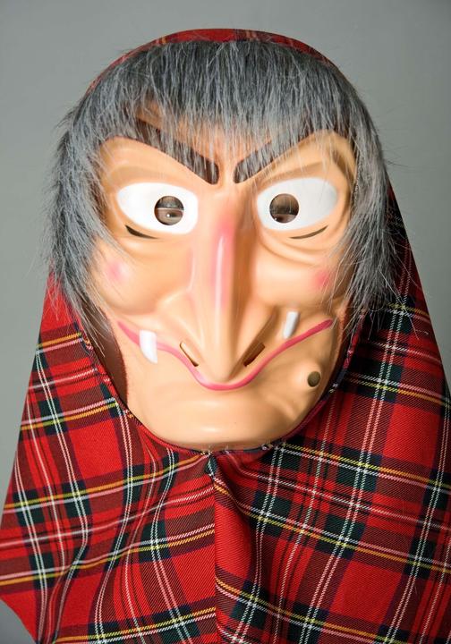 Actual product image Festartikel Müller Witch mask with headscarf and hair, Pvc