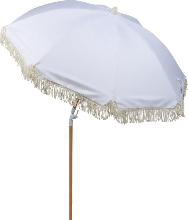 Immagine prodotto Beliani Ombrellone ⌀ 150 cm bianco con mantovana MONDELLO (1.50 m)