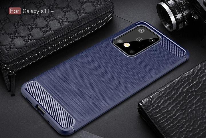 Immagine prodotto Cover-Discount Galaxy S20 Ultra - Custodia in silicone Metal Carbon Look blu scuro (Samsung Galaxy S20 Ultra)