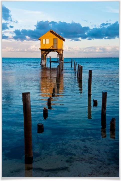 Produktbild Trenddeko Haus auf dem Meer (70 x 100 cm)