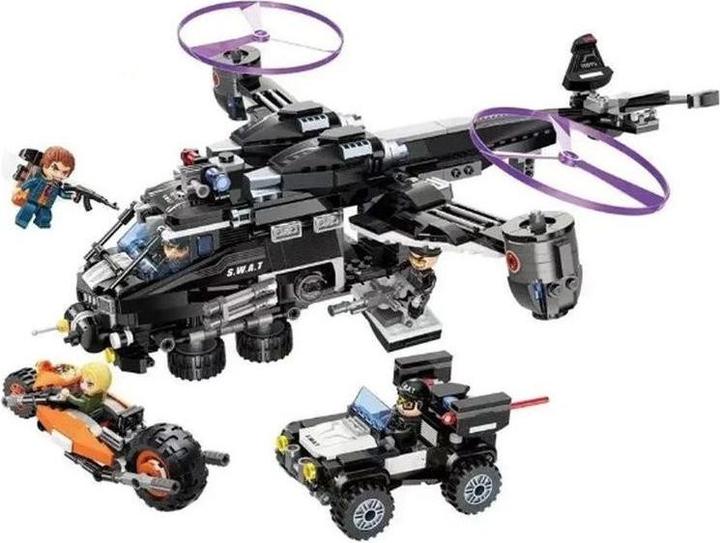 Produktbild Qman Bricks Mine City 11015 903 Pieces Police Soaring Autogiro 6+ Years
