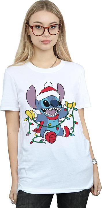 Immagine prodotto Disney Lilo And Stitch Christmas Lights Maglietta Ampia Donna (L)