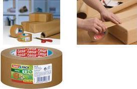 Actual product image tesa tesapack PAPER ecoLogo packaging tape - environmentally friendly packaging tape made of paper, 60 % (38 mm)