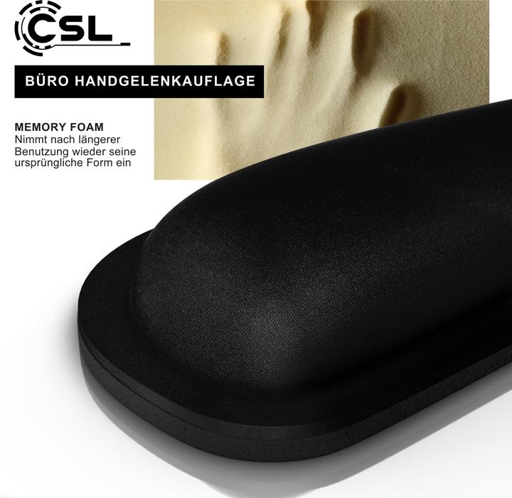 Image du produit CSL Repose-poignets pour clavier, protège-poignets pour clavier, position ergonomique, 43 cm, lavable
