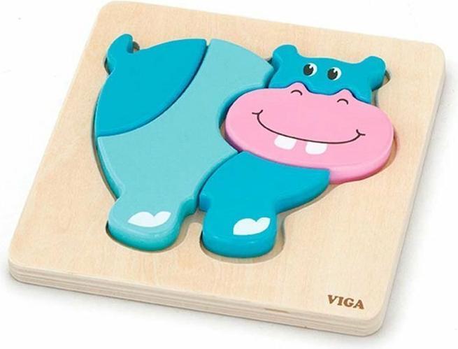 Produktbild Viga Toys Viga 59932 Form Block Puzzle - Nilpferd