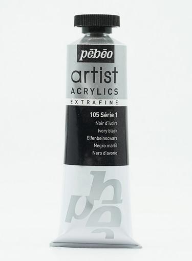 Produktbild Pebeo Artist Acrylics Extrafein Acrylfarben (Elfenbeinschwarz, 37 ml)