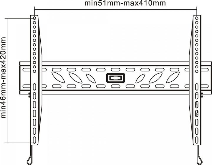 Actual product image InLine Mounting kit (fixed wall mount) for flat panel - Black - Picture (Wall, 55.12", 50 kg)